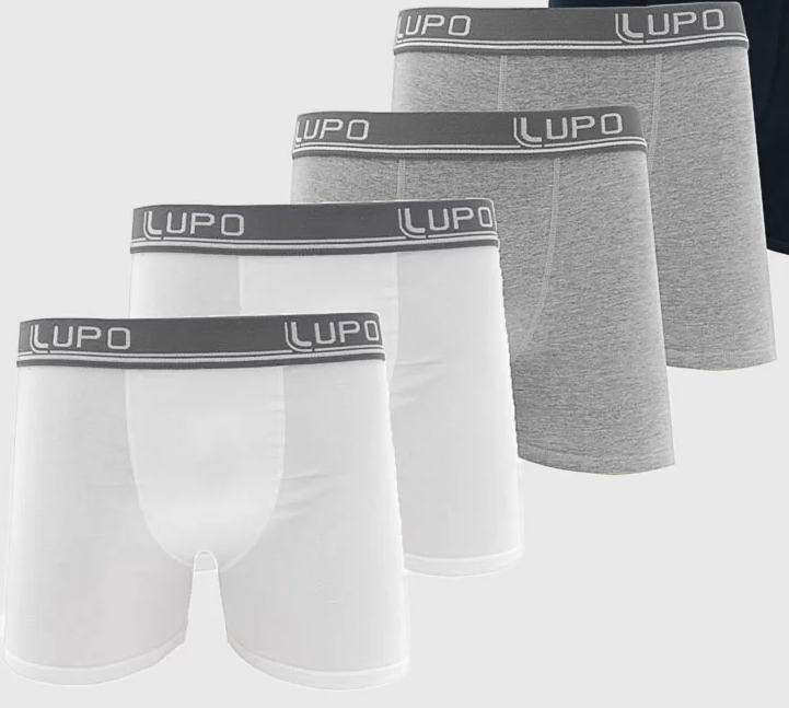 Promocional KIT 20 Cuecas Boxer LUPO Boxer Algodão