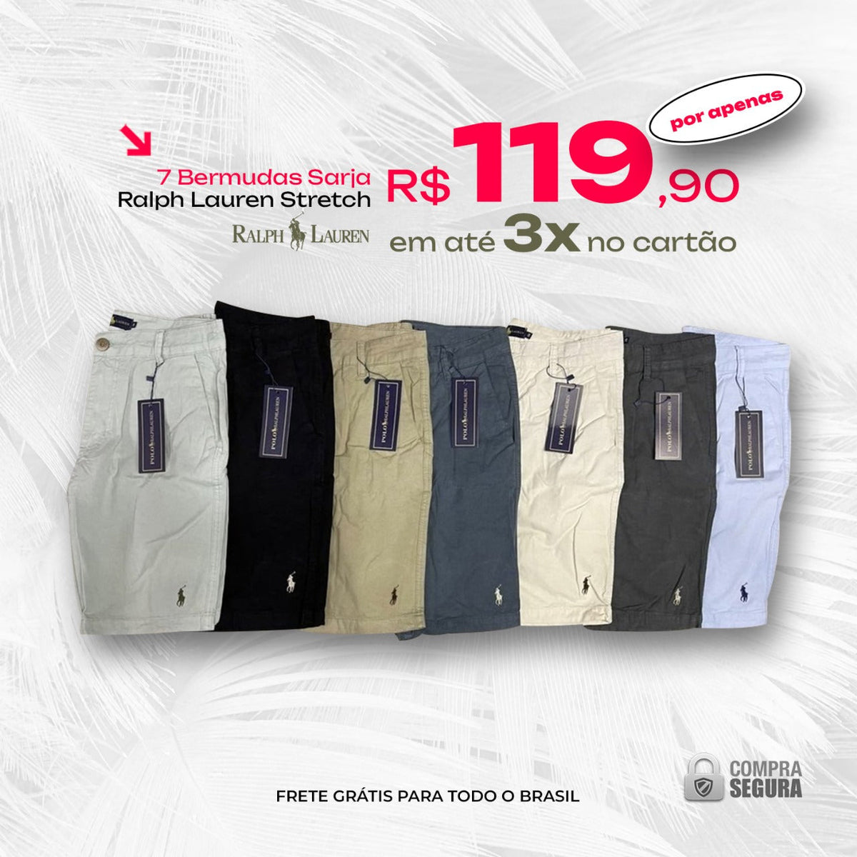 Kit 7 Bermudas Sarja [ ULTIMO DIA DE PROMOÇÃO ]