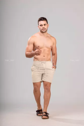 Kit 3 Shorts Linho Premium Bermuda Masculina Moda Praia Luxo