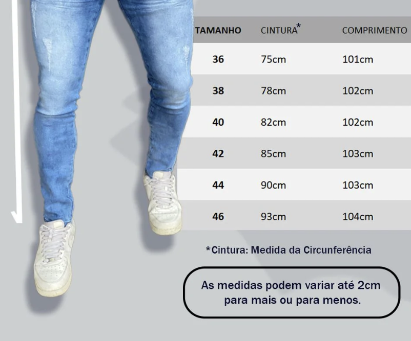 Kit 4 Calça Jeans Masculina Skinny com Lycra